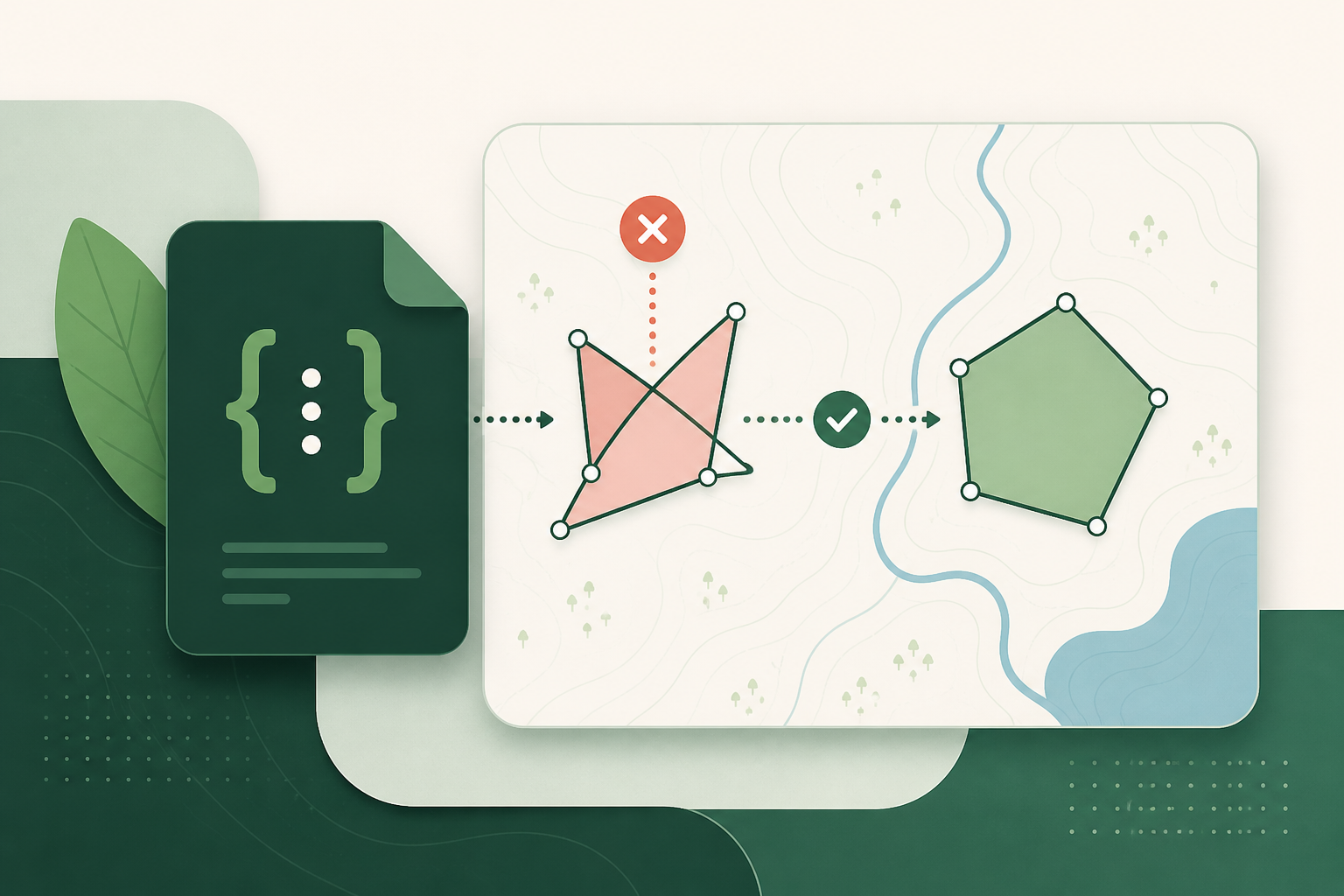 Doğrulamadan geçen GeoJSON: bir beyanı geri çeviren geometri hataları
